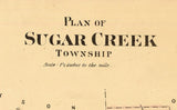 1865 Map of Sugar Creek Township Venango County Pennsylvania Oil Region