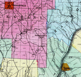 1865 Map of Venango County Pennsylvania Oil Region