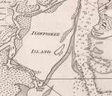 1776 Nautical Chart of Dawfoskee Sound South Carolina