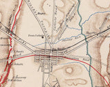 1863 Map of Gettysburg Pennsylvania Civil War