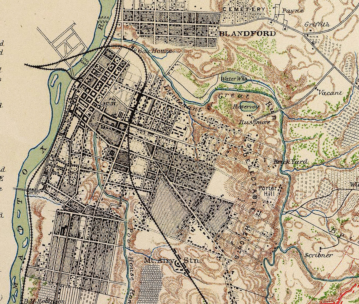 1863 Map of Petersburg Virginia Civil War