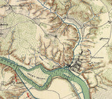 1867 Map of Fredericksburg Virginia Civil War