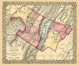 1873 Map of Grant and Hardy County West Virginia