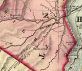 1873 Map of Grant and Hardy County West Virginia