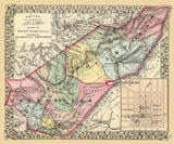 1873 Map of Pocohontas and Greenbrier County West Virginia