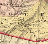 1873 Map of Preston Taylor Barbour and Tucker County West Virginia