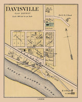 1886 Map of Davisville West Virginia