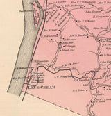 1886 Map of Harris District Wood County West Virginia