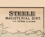 1886 Map of Steele District Wood County West Virginia