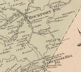 1886 Map of Steele District Wood County West Virginia