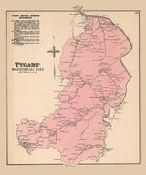 1886 Map of Tygart District Wood County West Virginia