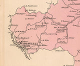 1886 Map of Tygart District Wood County West Virginia