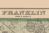 1874 Map of Franklin Township Portage County Ohio