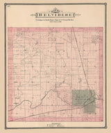 1886 Map of Belvidere Township Boone County Illinois