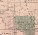 1886 Map of Belvidere Township Boone County Illinois