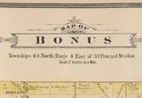 1886 Map of Bonus Township Boone County Illinois