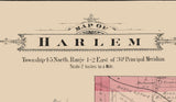1886 Map of Harlem Township Winnebago County Illinois