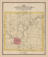 1886 Map of Pecatonica Township Winnebago County Illinois