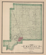 1886 Map of Roscoe Township Winnebago County Illinois