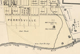 1876 Map of East Waynesburg and Jacktown Greene County Pennsylvania