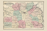 1876 Map of Greene County Pennsylvania
