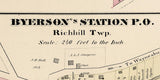 1876 Map of Ryerson Station Greene County Pennsylvania Oak Forest