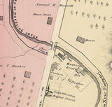 1876 Map of Ryerson Station Greene County Pennsylvania Oak Forest