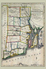 1814 Map of Rhode Island