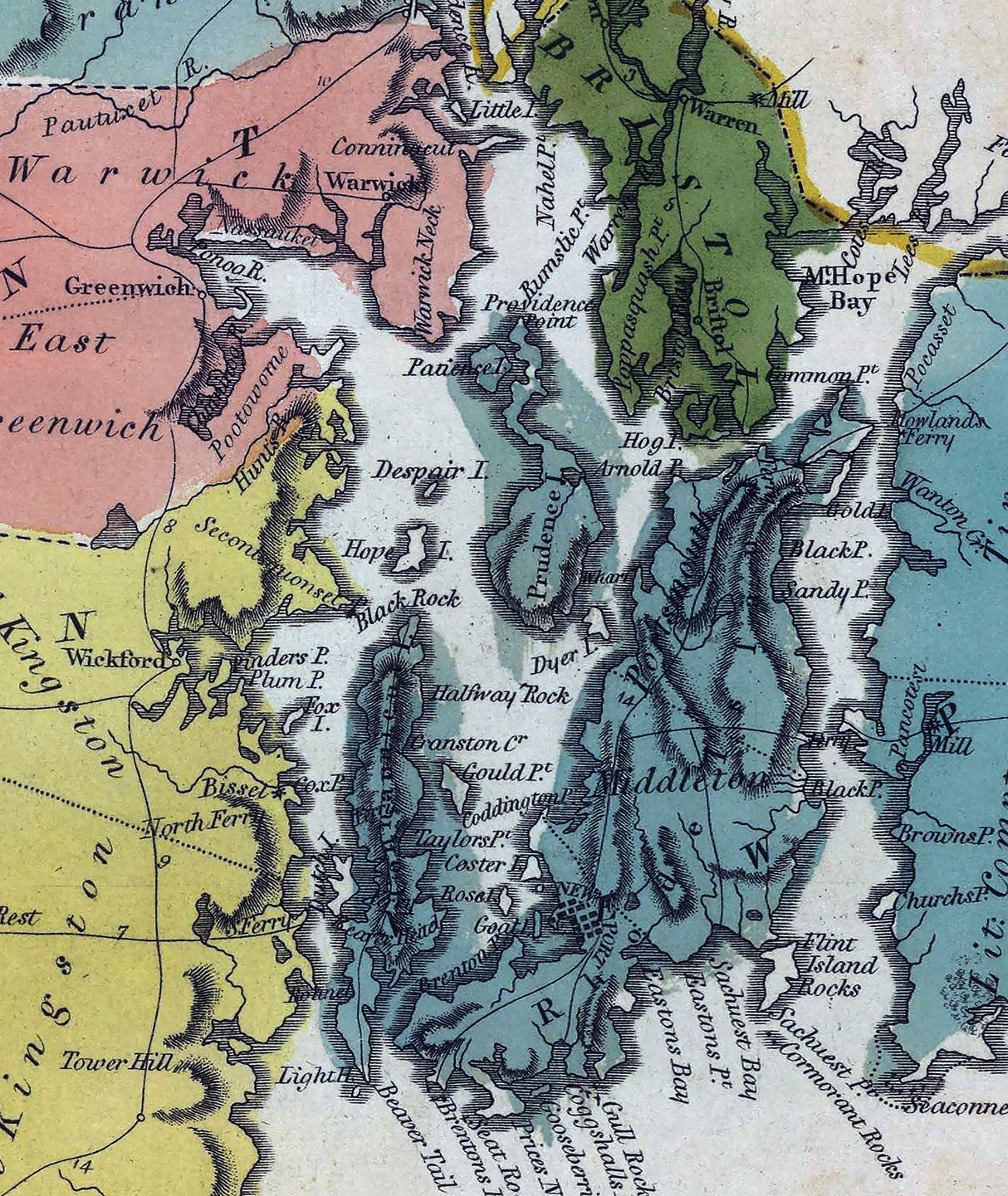 1816 Map of Rhode Island