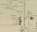 1874 Map of Aurora Center Portage County Ohio