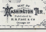 1883 Map of Washington State Territory