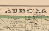 1874 Map of Aurora Township Portage County Ohio