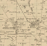 1874 Map of Aurora Township Portage County Ohio