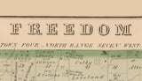 1874 Map of Freedom Township Portage County Ohio