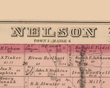 1874 Map of Nelson Township Portage County Ohio