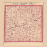 1874 Map of Paris Township Portage County Ohio