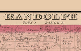 1874 Map of Randolph Township Portage County Ohio