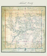 1856 Map of Tarrant County Texas Fort Worth