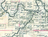 1856 Map of Tarrant County Texas Fort Worth