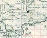 1856 Map of Tarrant County Texas Fort Worth