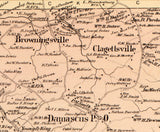 1879 Map of Clarksburgh District Montgomery County Maryland