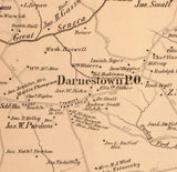 1879 Map of Darnestown District Montgomery County Maryland