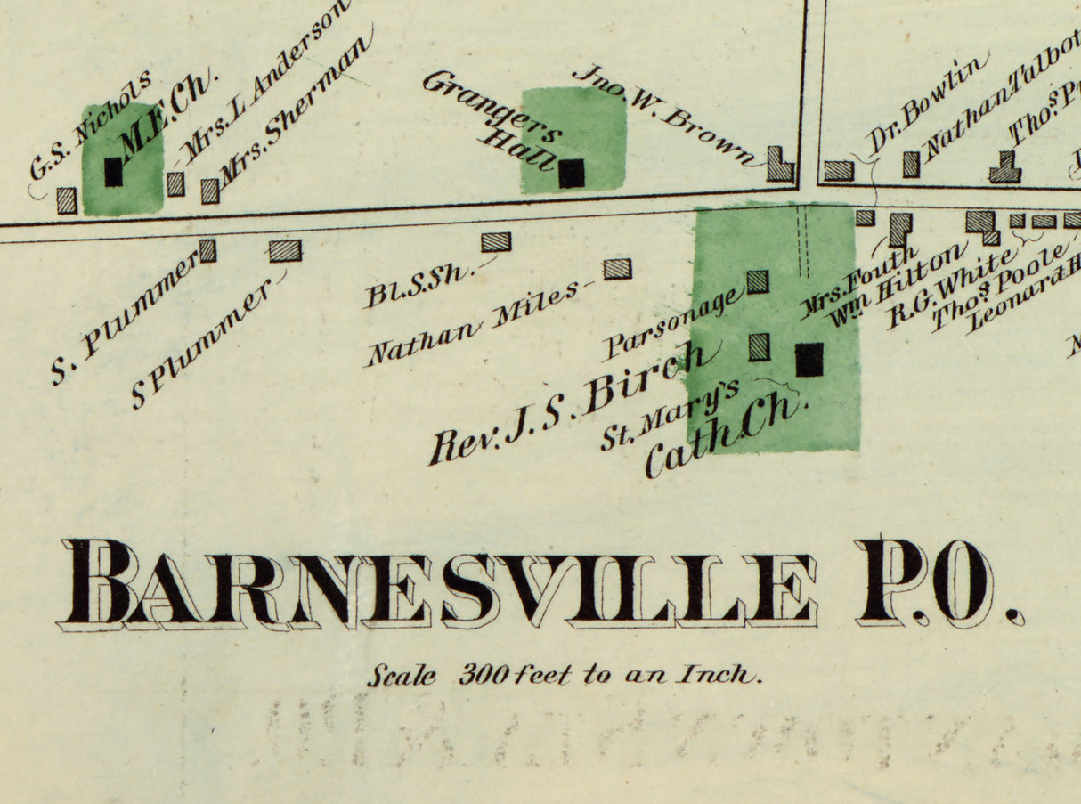 1879 Map of Poolesville Damascus and Barnesville Maryland