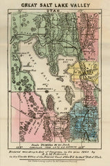 1869 Map of Great Salt Lake Utah