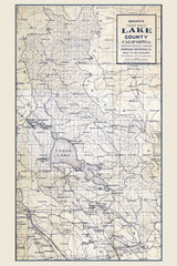 1910 Map of Lake County California