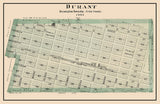 1885 Map of Durant Cedar County Iowa