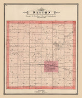 1885 Map of Dayton Township Cedar County Iowa