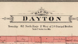 1885 Map of Dayton Township Cedar County Iowa