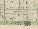 1885 Map of Massillon Township Cedar County Iowa