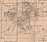 1885 Map of Red Oak Township Cedar County Iowa